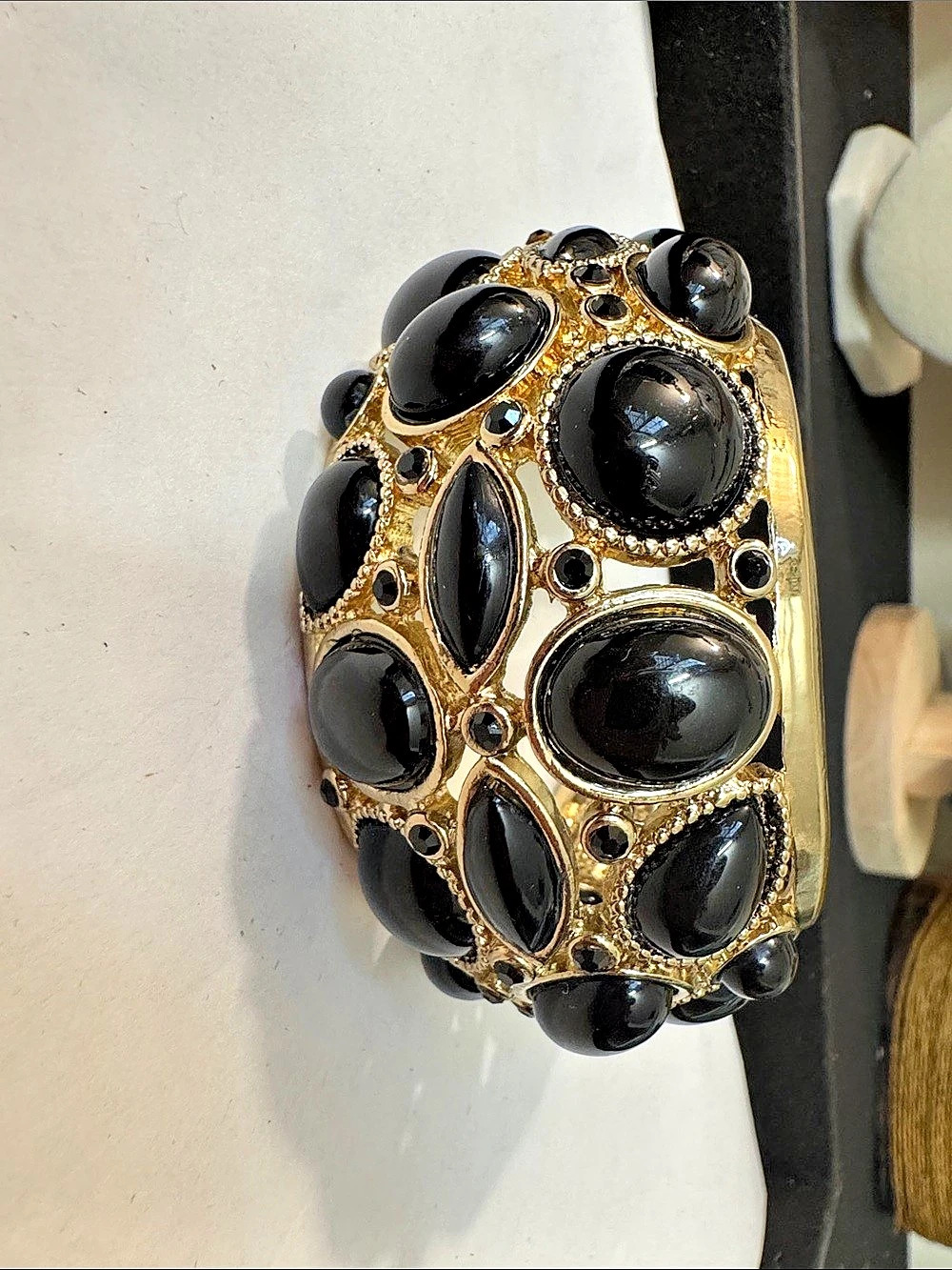 Black & Gold Statement Cuff Bracelet Like New